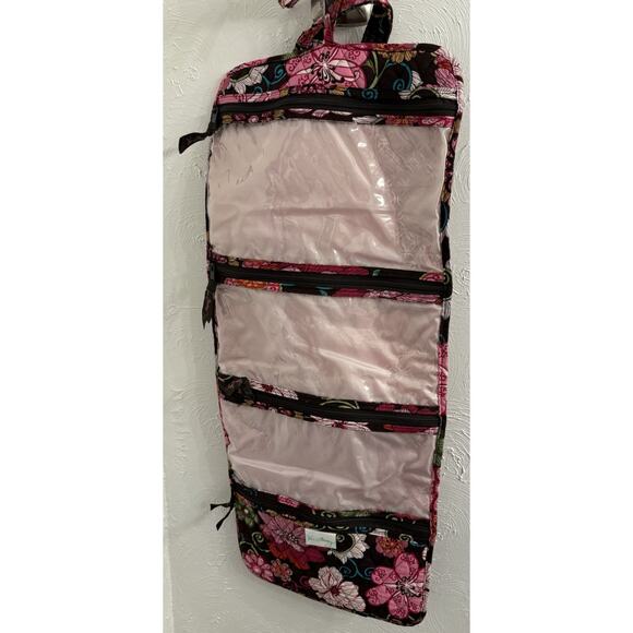 Vera Bradley Quilted Mod Floral Hanging Cosmetic Toiletry Organizer Travel Bag - Picture 3 of 10